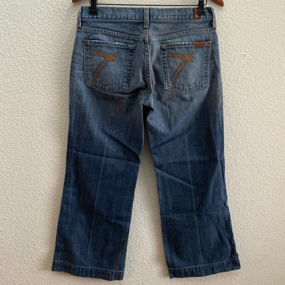 Vintage 7 For All Mankind Dojo Crop Capri Jeans Mid-Rise Y2K Size 29